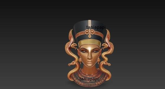 Egypt princess bust with snakes