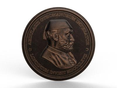 Abdul Aziz Sultan Medal 3D Model
