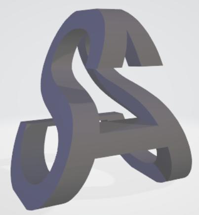 AS art combination letters 90° rotation