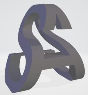 AS art combination letters 90° rotation