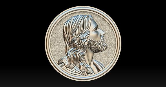 Jesus Head Pendant 1 3D print model