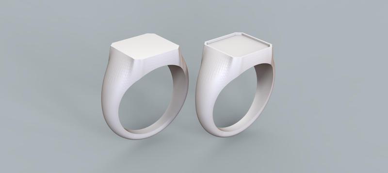 10 VARIOUS SEAL SIGNET RINGS / 10 ANILLOS SELLO VARIOS RECTANGULARES / 10 BAGUES D'ÉTANCHÉITÉ DIFFÉRENTES