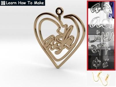 Personalised Turkish Love Earring