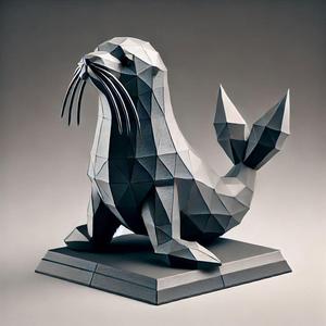Seal Statue - low poly