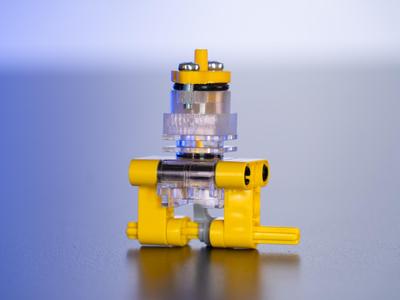 Rubber Leaf Air Engine for Building Blocks