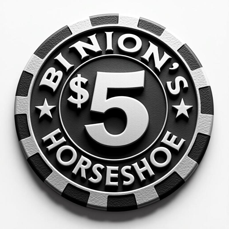 binions horseshoe casino vintage style poker chip (double sided)