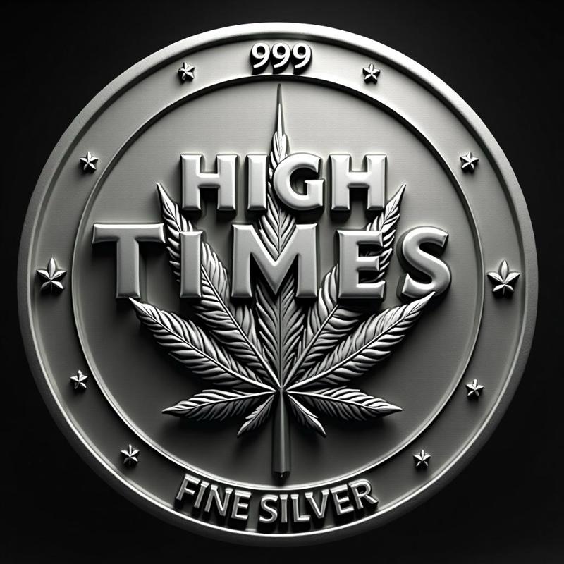 999 high times fine silver coin token wall art