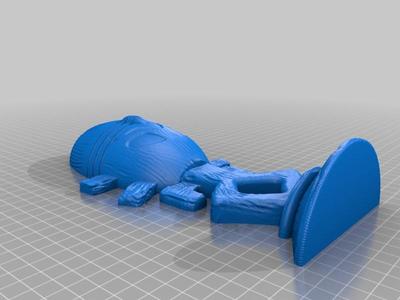Horga'hn Idol from Star Trek. Vertically sectioned, no supports