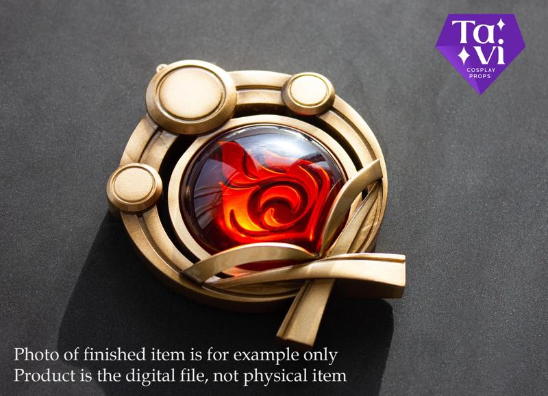 Inazuma pyro vision genshin impact 3d print cosplay stl files