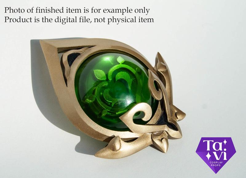 Sumeru dendro vision genshin impact 3d print cosplay stl files