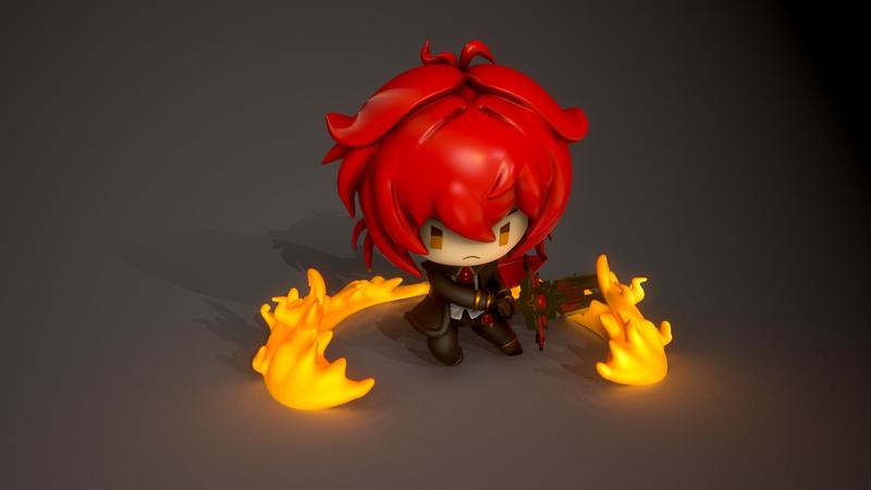 Diluc Chibi Genshin Impact