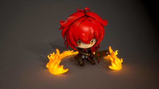 Diluc Chibi Genshin Impact