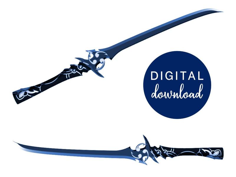 BAAL Mistsplitter Elemental Blade STL FILES [Genshin Impact]