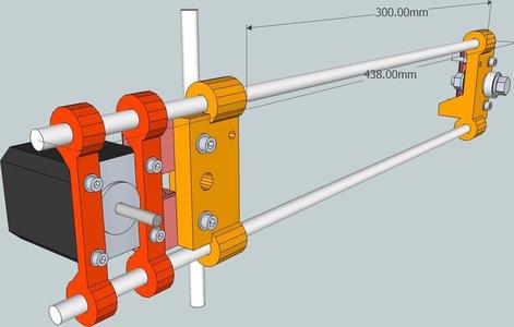 Vertical X axis for Reprap Mendel