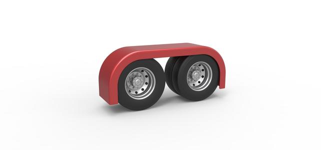 Semi truck Rear fenders Set 4 Scale 1:25