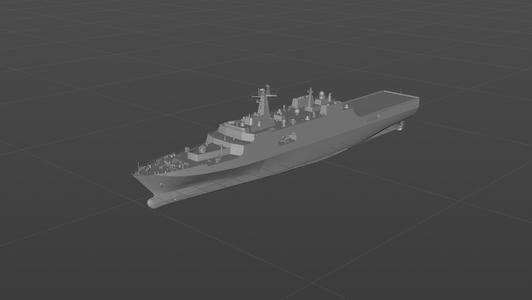 China's Type 071 ("Yu Zhao" class) dock landing ship 3D model material