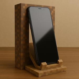 Minecraft-Inspired Nether Portal Phone Stand – 3D Printable Pixel Art Mobile Dock