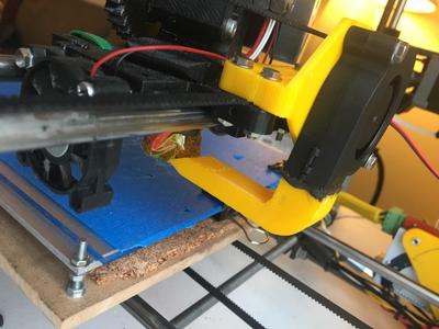 Radial Fan Mount for Active Cooling for RepRap Prusa Mendel i2