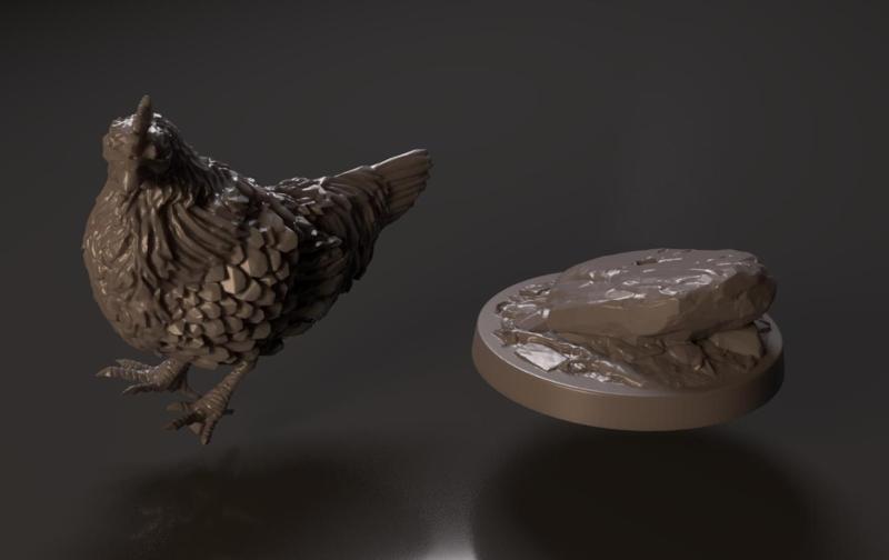 Farmhouse Chic: Detailed Chicken Sculpture