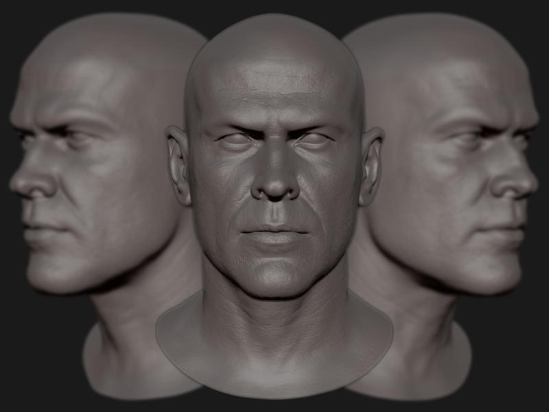 Chris Hemsworth likeness sculpt 3D model