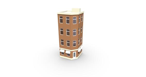 Three-Story Building with Store