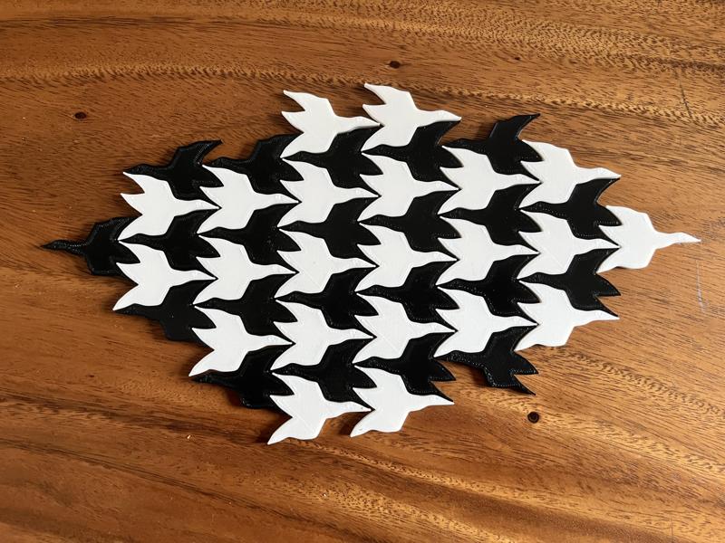 Escher Day and Night Birds