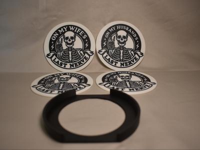 Husband and wife coaster set