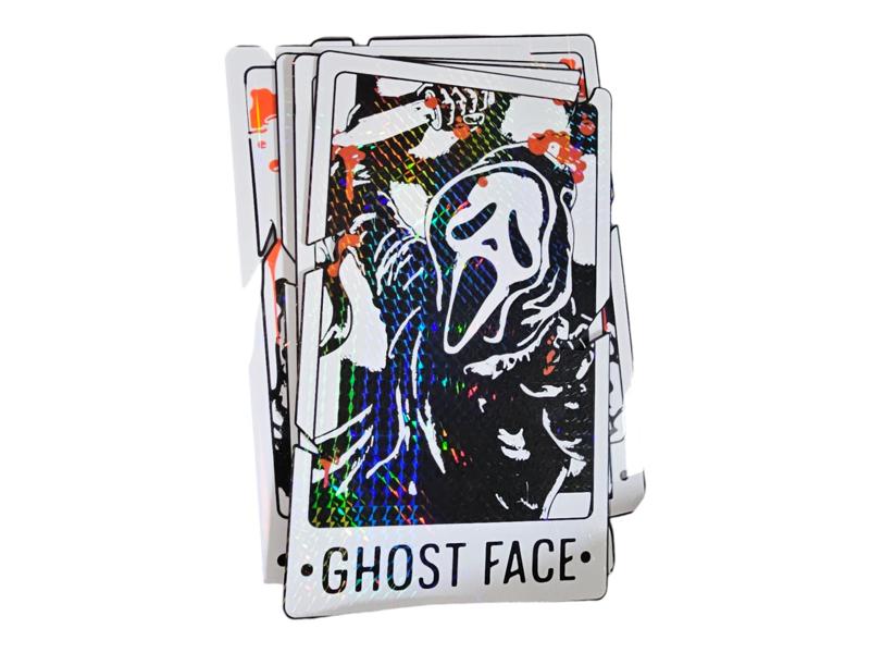 ghost face horror tarot card