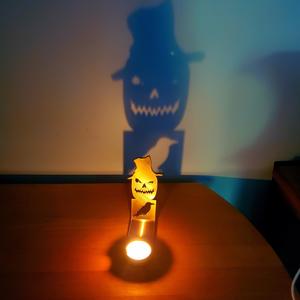 3d print hallowen scarecrow tea light shadow caster