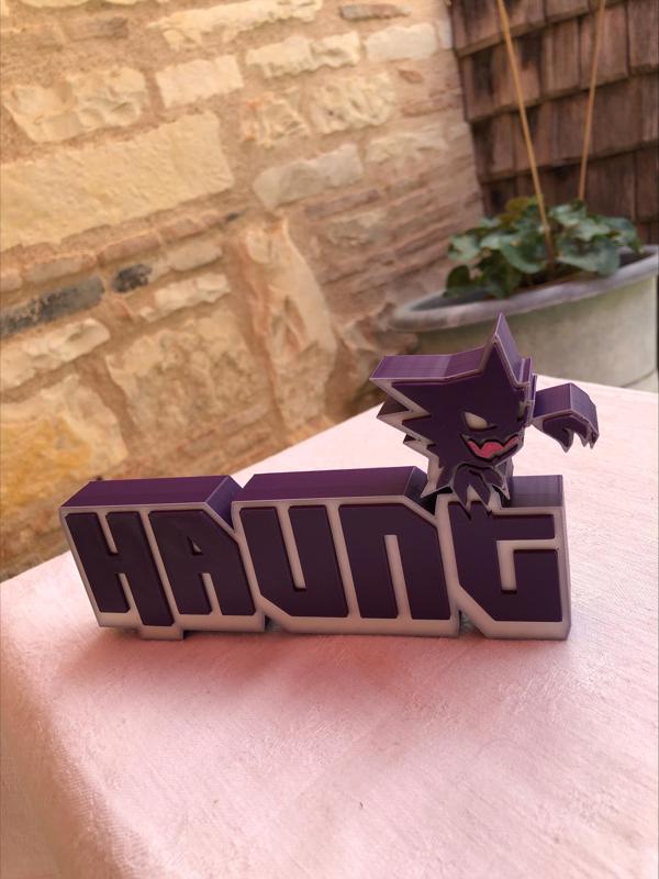 Haunter pokémon spectrum logo figurine