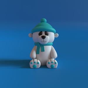 KNITTED POLAR BEAR