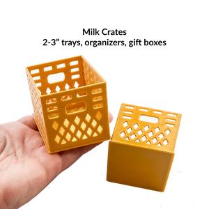 Milk Crates, adorable old-fashioned storage boxes, 3 sizes, desk or drawer organization, gift boxes, print your own set