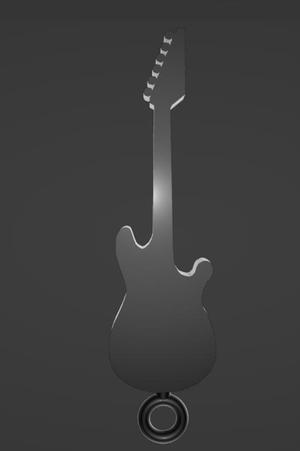 Musical keychain for all guitar lovers, electric guitar