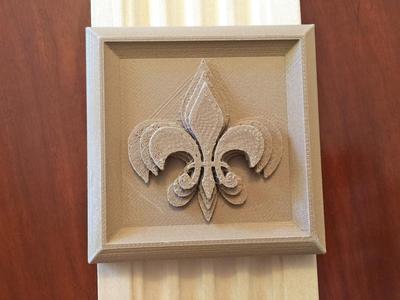 Fleur de lis rosette moulding for doors and windows