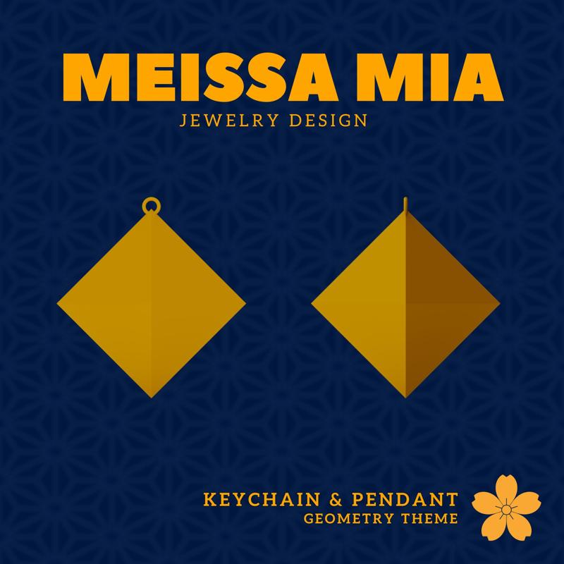 Double the Triangles – 3D Print File for Octahedron Keychain or Pendant - Octahedron Keychain - pyramid Pendant - Air Pendant