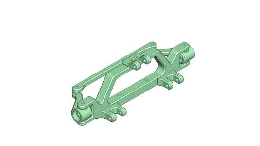 Hot-Rod front Axle with Servo and 4 Link Mount 145mm