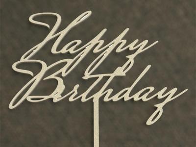 Happy Birthday topper