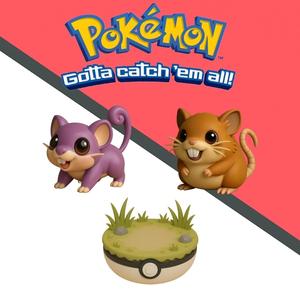 Pokemon Rattata evolution pack x 4 units
