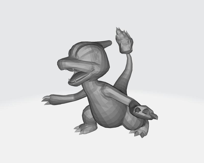 Charmeleon Pokemon Lowpoly