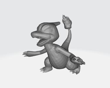 Charmeleon Pokemon Lowpoly