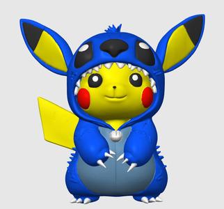 Stitch X Pikachu (PreColored Model)