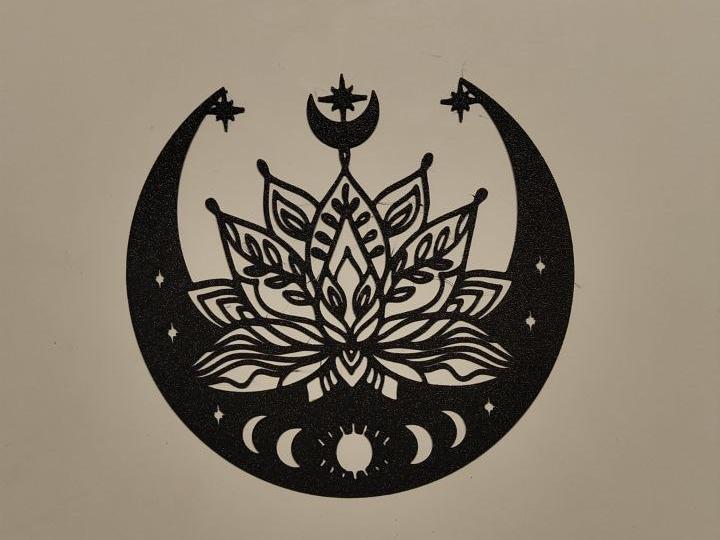 lotus flower and moon