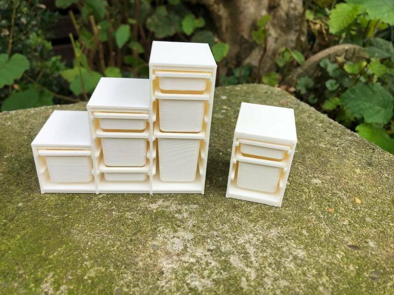 1:12 scale Toy Storage bin cabinets