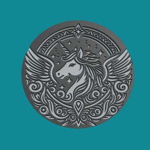 Unicorn Mythological Creature Medallion Unicorn 3d Print Model
