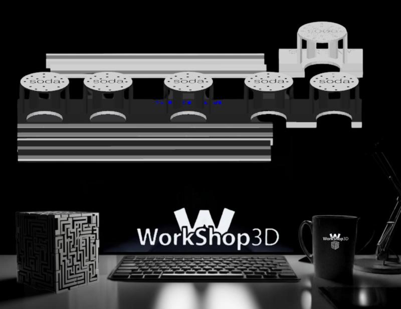 SODASTREAM - Uchwyt na butelki pod szafkowy system rozbudowy.