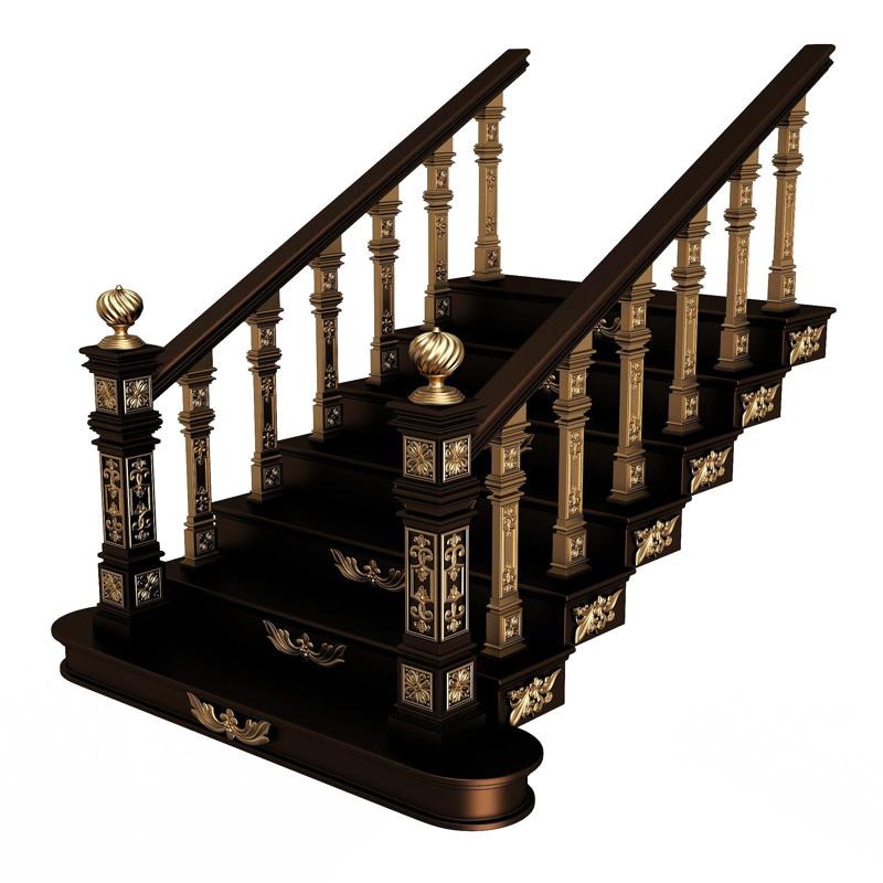Carved Stair 02 Black
