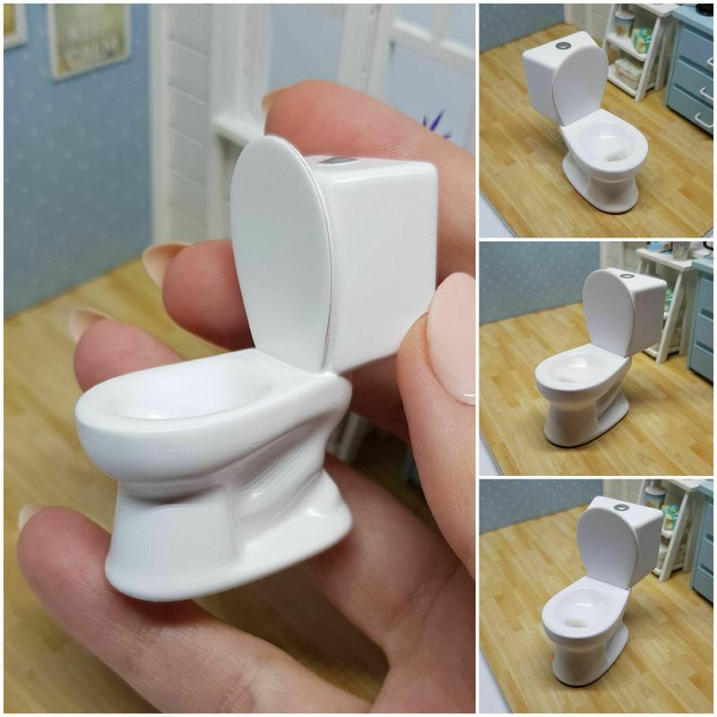 miniature dollhouse toilet