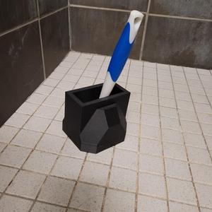 Toilet Brush Holder With Drain Spout