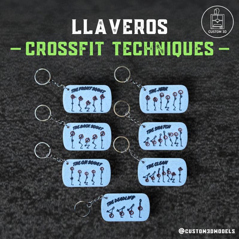 Key ring : Crossfit Techniques : Snatch, Deadlift, Squat, Clean, Jerk