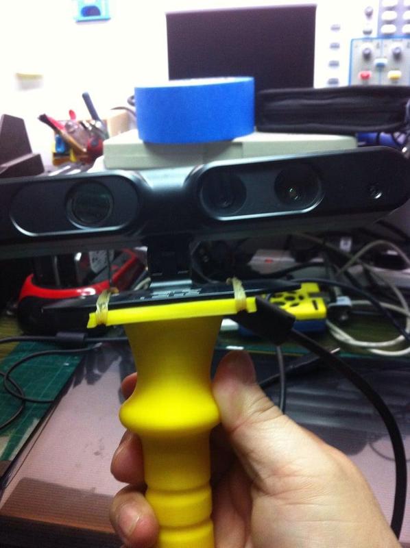 Generic 3D scanner hand grip for Xtion or Kinect